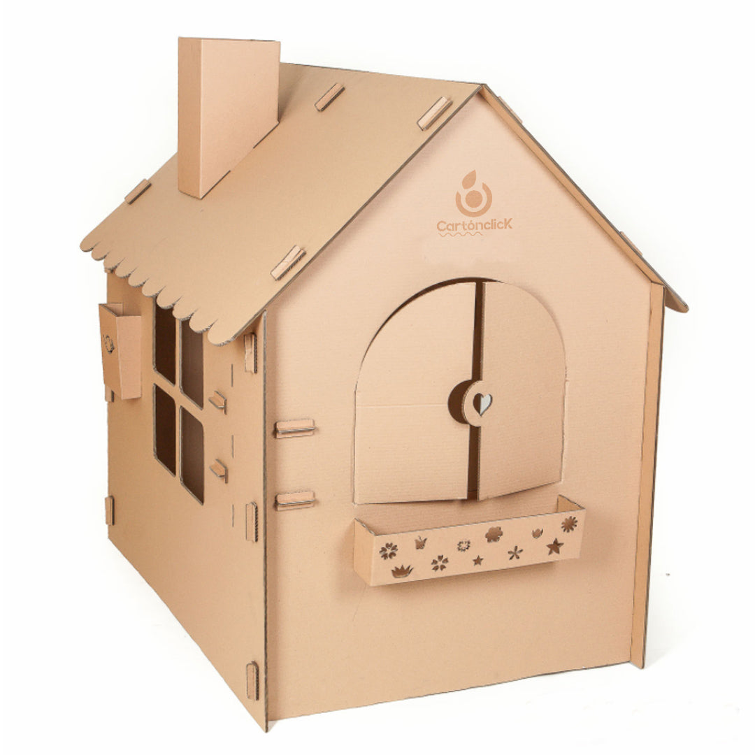 cardboard playhouse + template