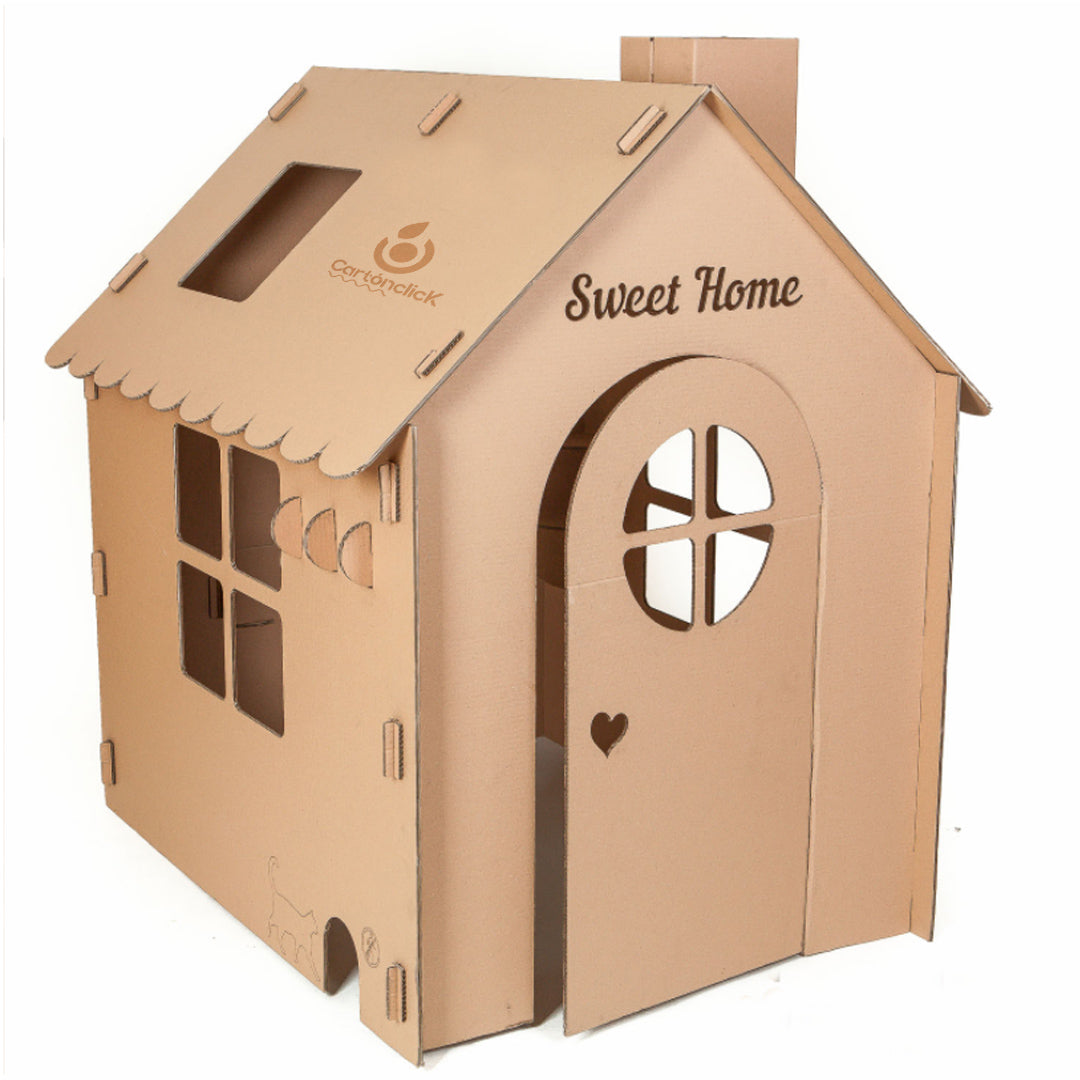 cardboard playhouse + template