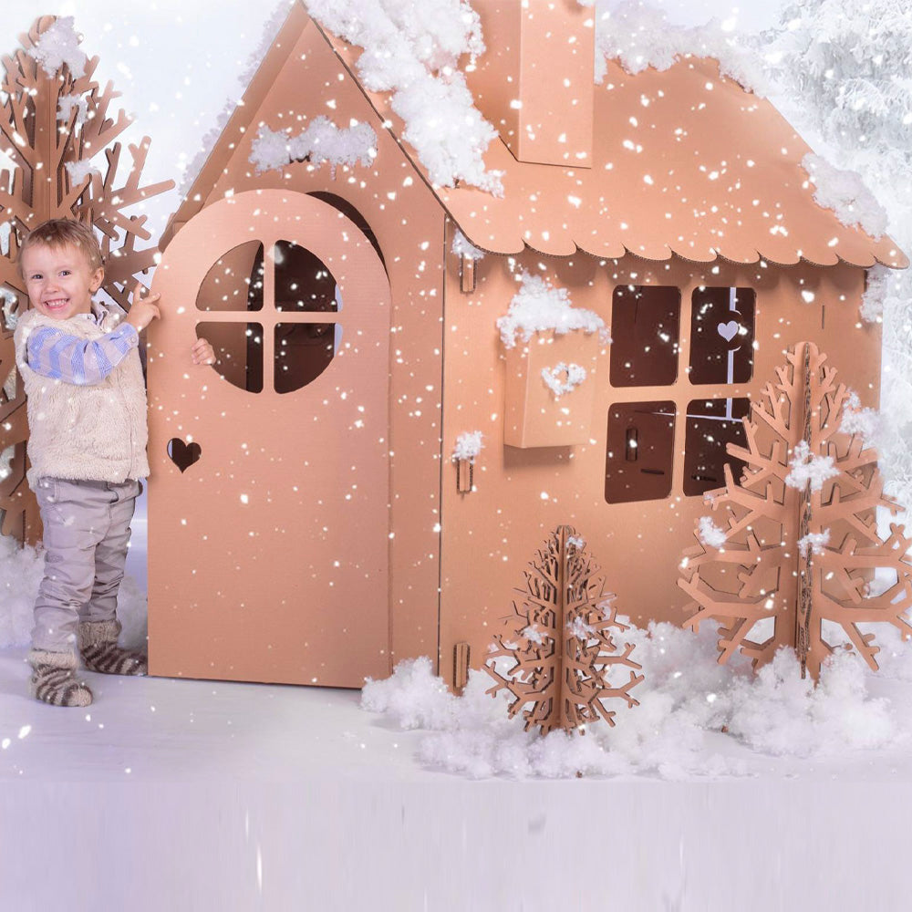 cardboard playhouse + template