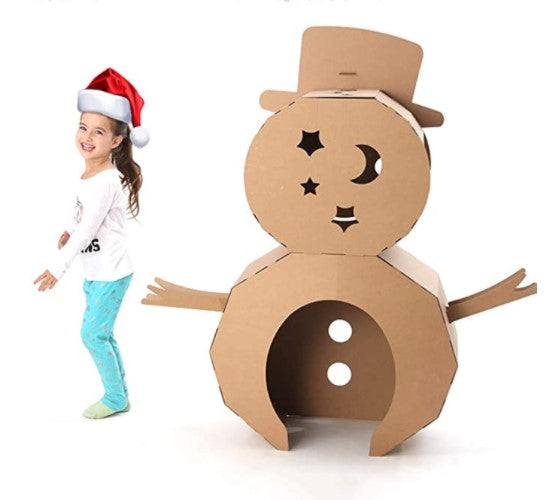 Muñeco de Nieve con Carton + Plantilla